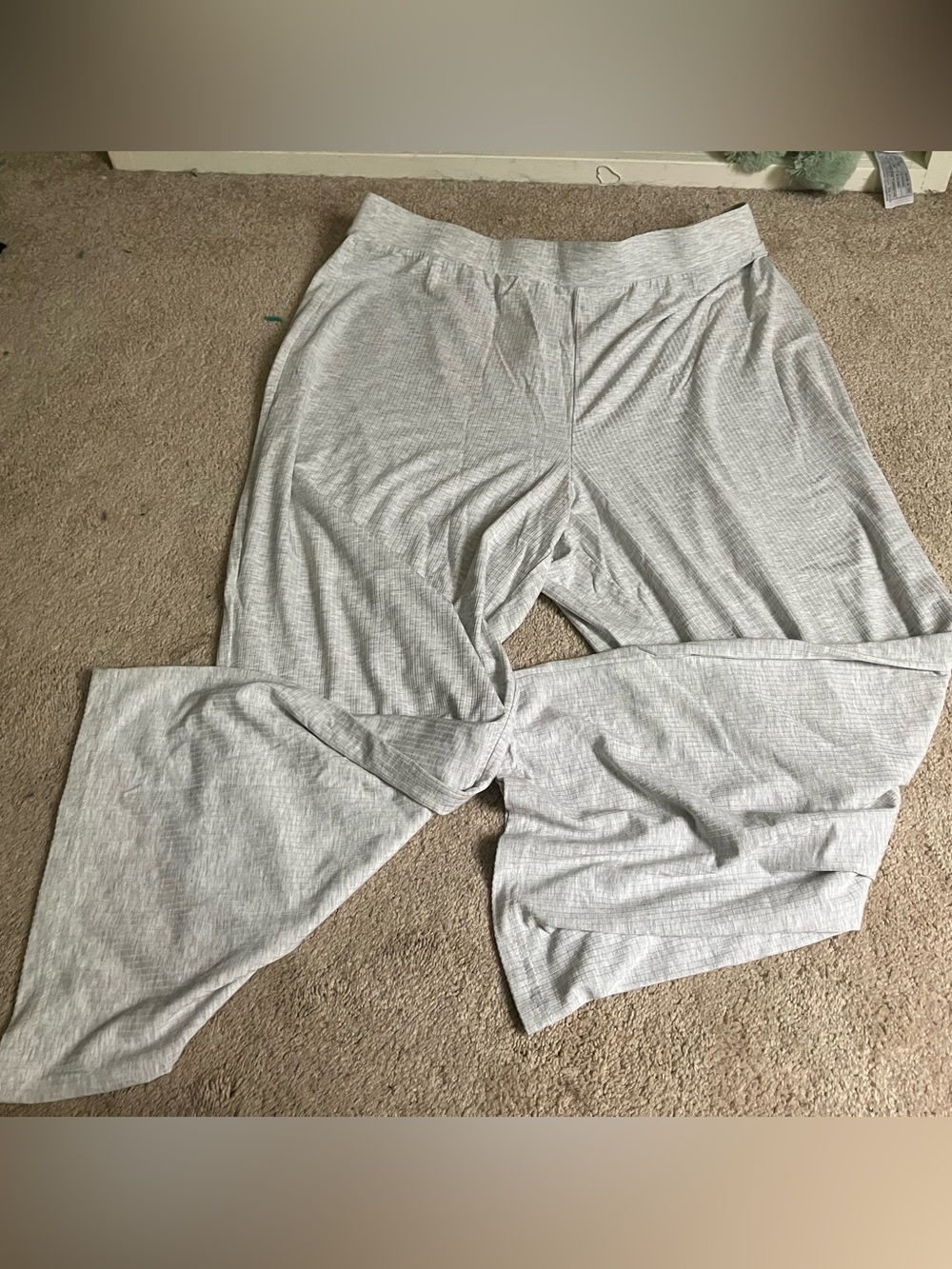 NWT Old Navy Light Gray Ribbed Pajama Lounge Pants